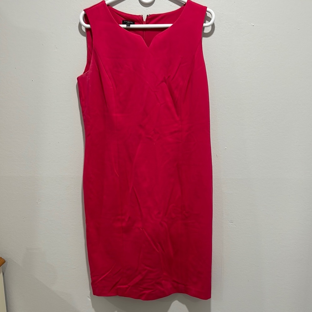 Talbots pink Sheath Midi Dress Scoop Neck Sleeveless